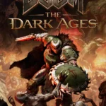 Ảnh bìa chính thức của game Doom: The Dark Ages, thể hiện phong cách đồ họa đặc trưng và chủ đề thời Trung Cổ kết hợp quỷ dữ.
