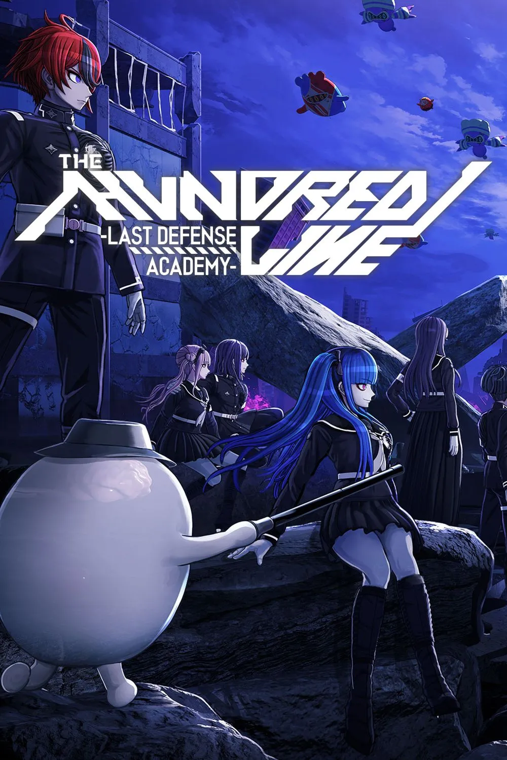 Ảnh bìa game The Hundred Line: Last Defense Academy, một sự kết hợp giữa visual novel và chiến thuật
