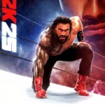 Ảnh bìa game WWE 2K25 với các siêu sao đô vật biểu tượng