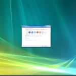 Ảnh chụp màn hình Control Panel trong Windows Vista hiển thị màu chủ đề được đặt là màu xanh