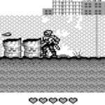 Ảnh chụp màn hình gameplay của game Toxic Crusaders trên Game Boy với nhân vật chính Toxie