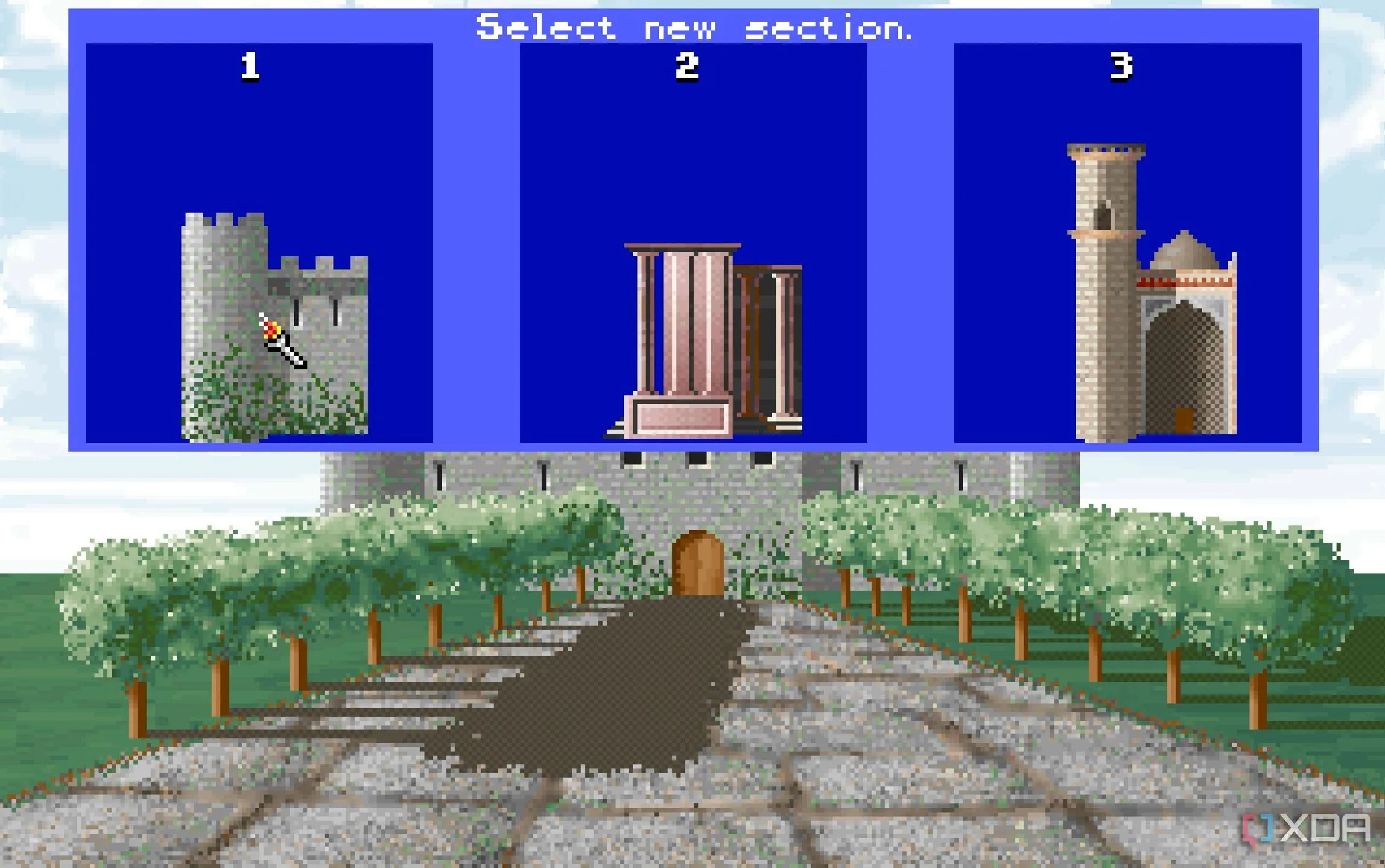 Ảnh chụp màn hình từ Civilization (1991) với lựa chọn kiến trúc, minh họa chiều sâu chiến thuật