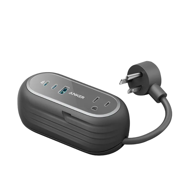 Anker 615 GaNPrime Power Strip màu trắng, thiết kế nhỏ gọn với nhiều cổng sạc