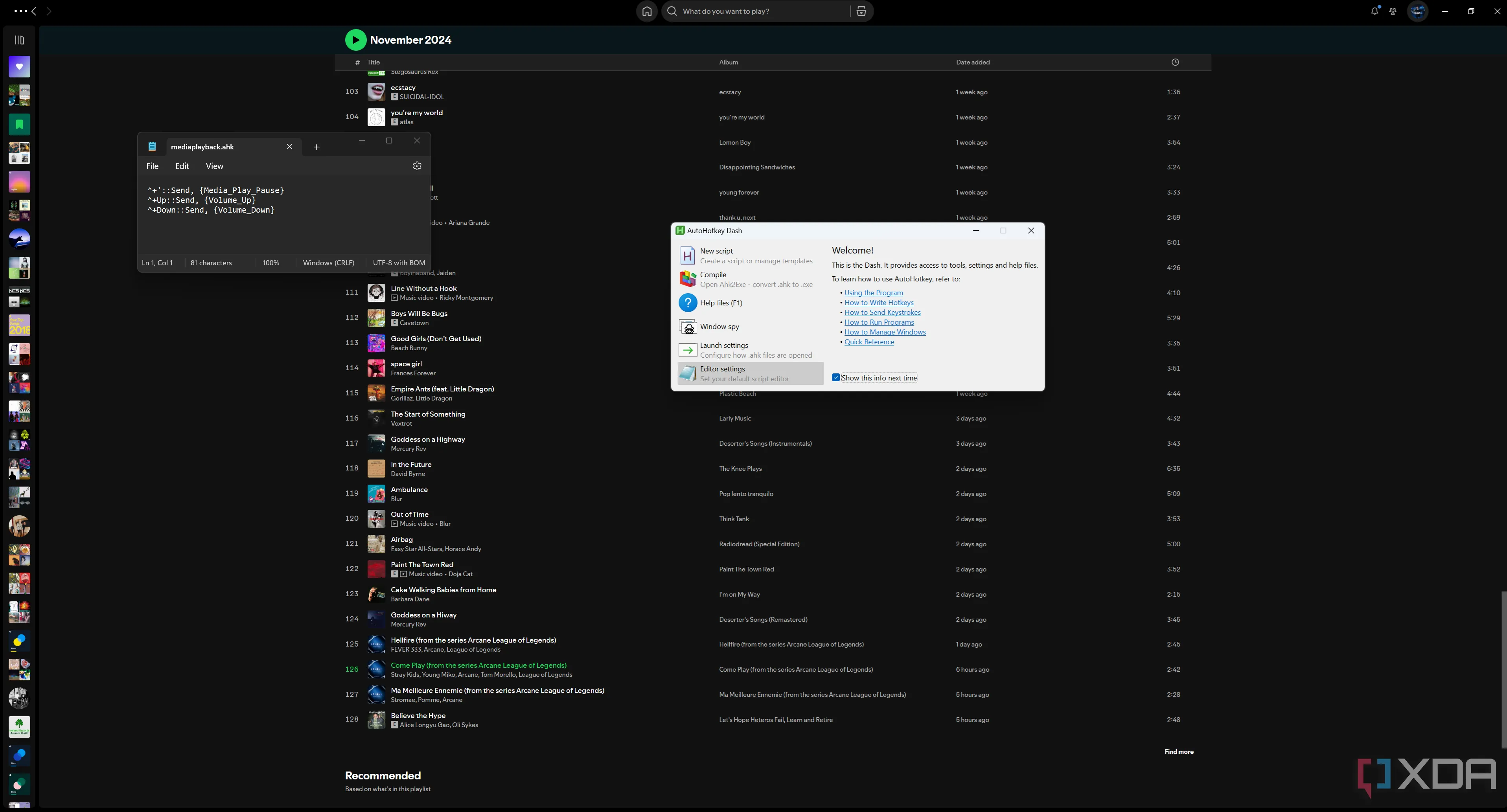 AutoHotkey giúp tùy chỉnh phím tắt điều khiển media và Spotify hiệu quả.