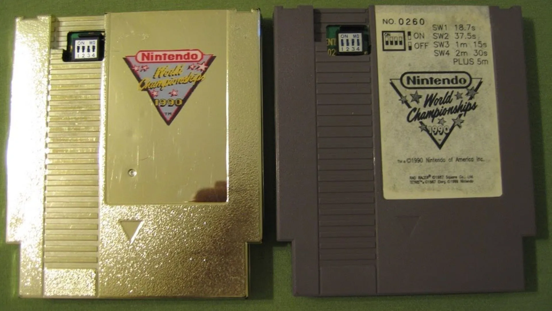 Băng game Nintendo World Championships bản vàng và bản thường, vật phẩm lịch sử cực hiếm