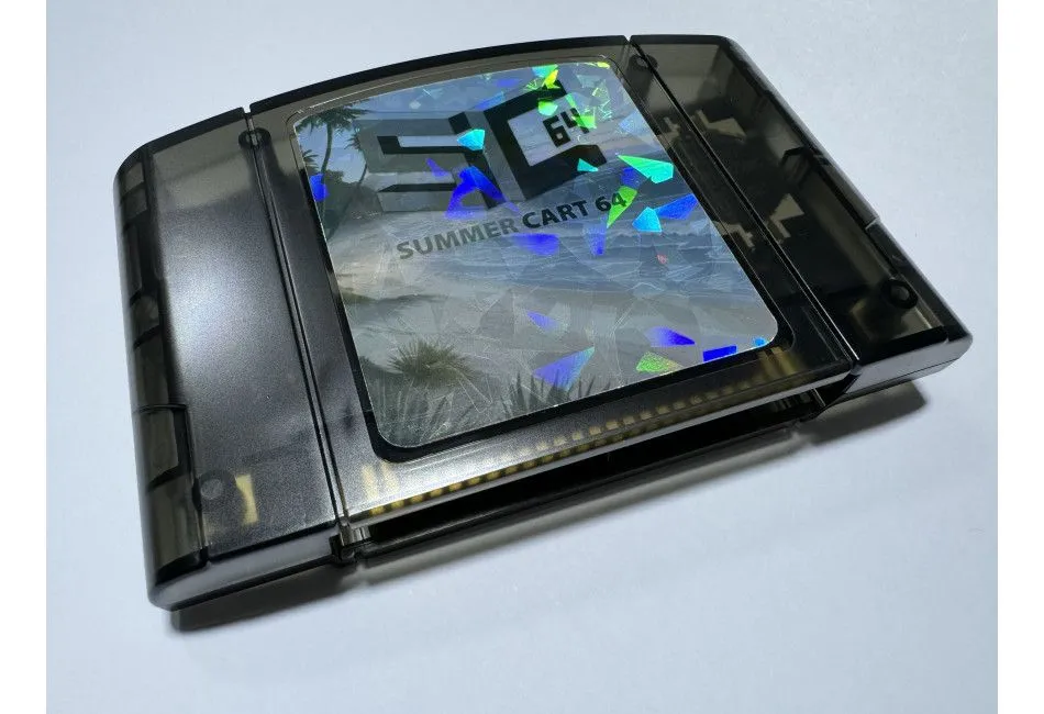 Băng game SummerCart64 N64 phiên bản thương mại, flash cart mã nguồn mở cho Nintendo 64.