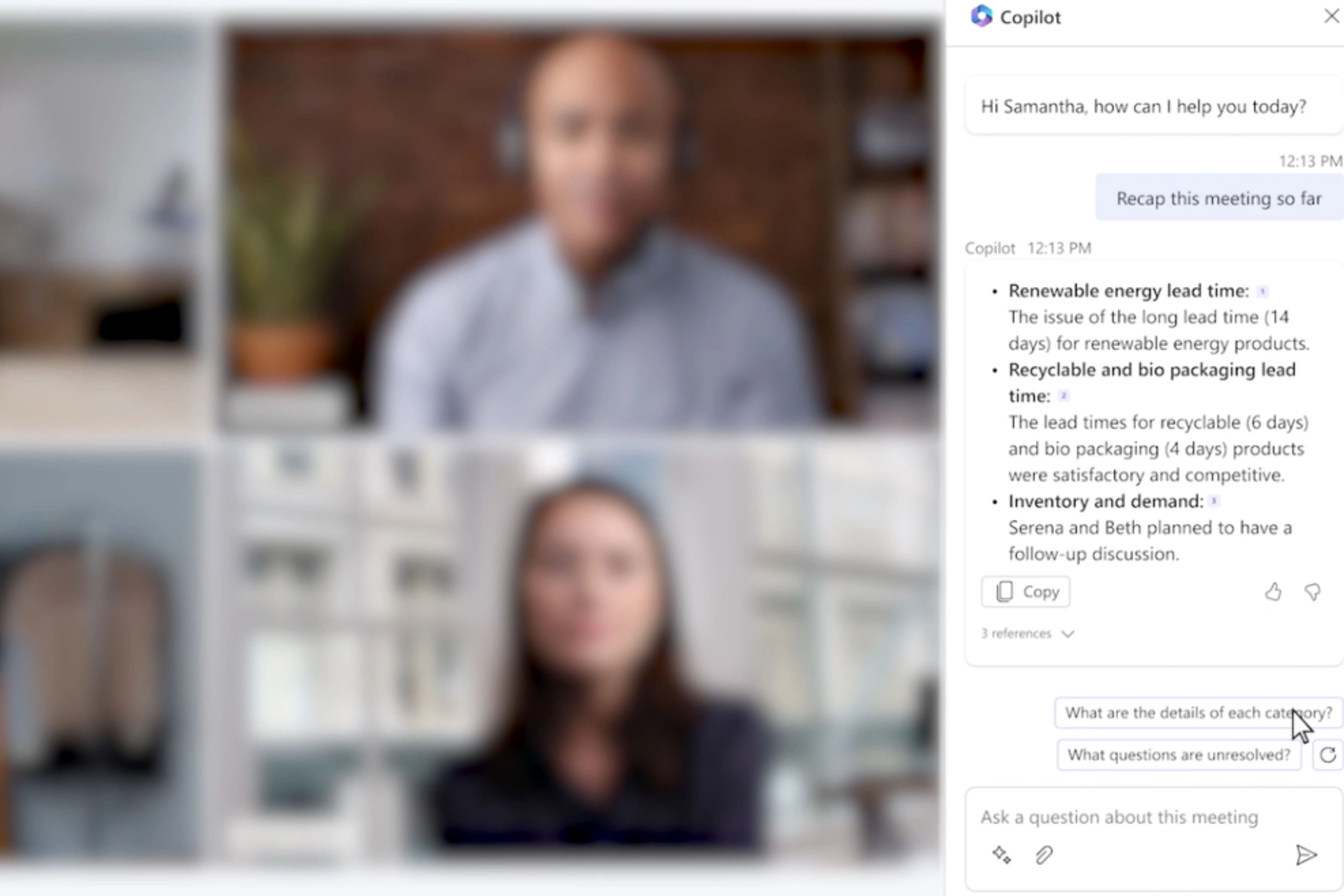 Báo cáo cuộc họp tự động từ Copilot trong Microsoft Teams, giúp tóm tắt nội dung hiệu quả.