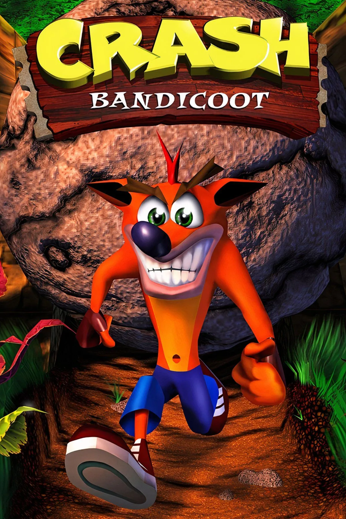 Bìa đĩa game Crash Bandicoot phiên bản Black Label, biểu tượng huyền thoại của PlayStation 1