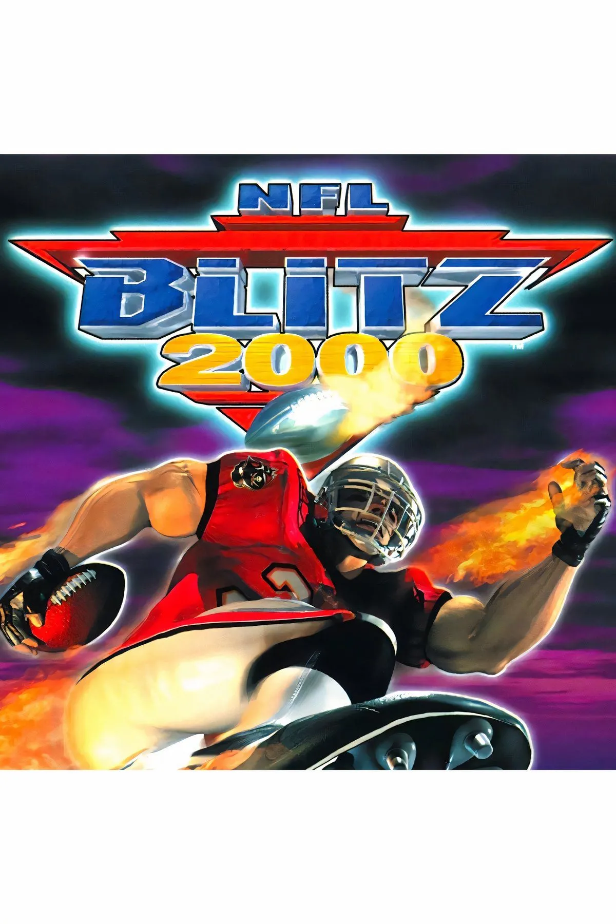 Bìa đĩa game NFL Blitz 2000 Greatest Hits trên PlayStation 1, phiên bản cực hiếm bị thu hồi