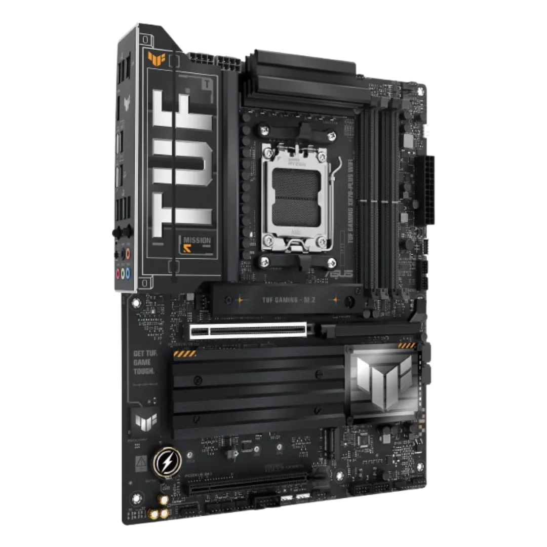 Bo mạch chủ Asus TUF Gaming X870-Plus WiFi với giải pháp VRM 19 pha và các tầng nguồn 80A mạnh mẽ.