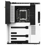 Bo mạch chủ NZXT N7 Z790 màu trắng với vỏ kim loại toàn diện