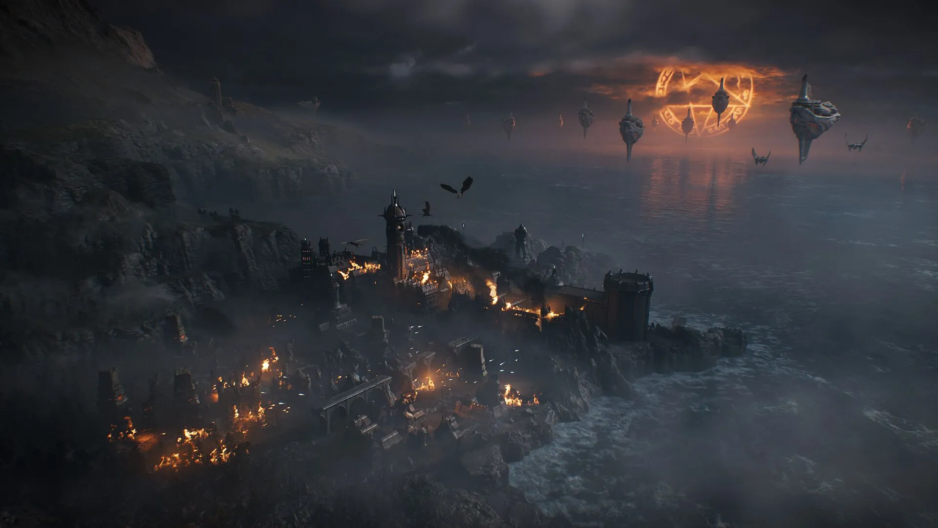 Bóng lá cây sắc nét và chi tiết trong Doom The Dark Ages khi bật tính năng Ray Reconstruction DLSS