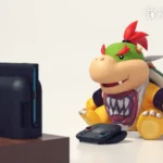 Bowser Jr. đang chơi Nintendo Switch 2 với camera được bật, minh họa khả năng hiển thị người chơi