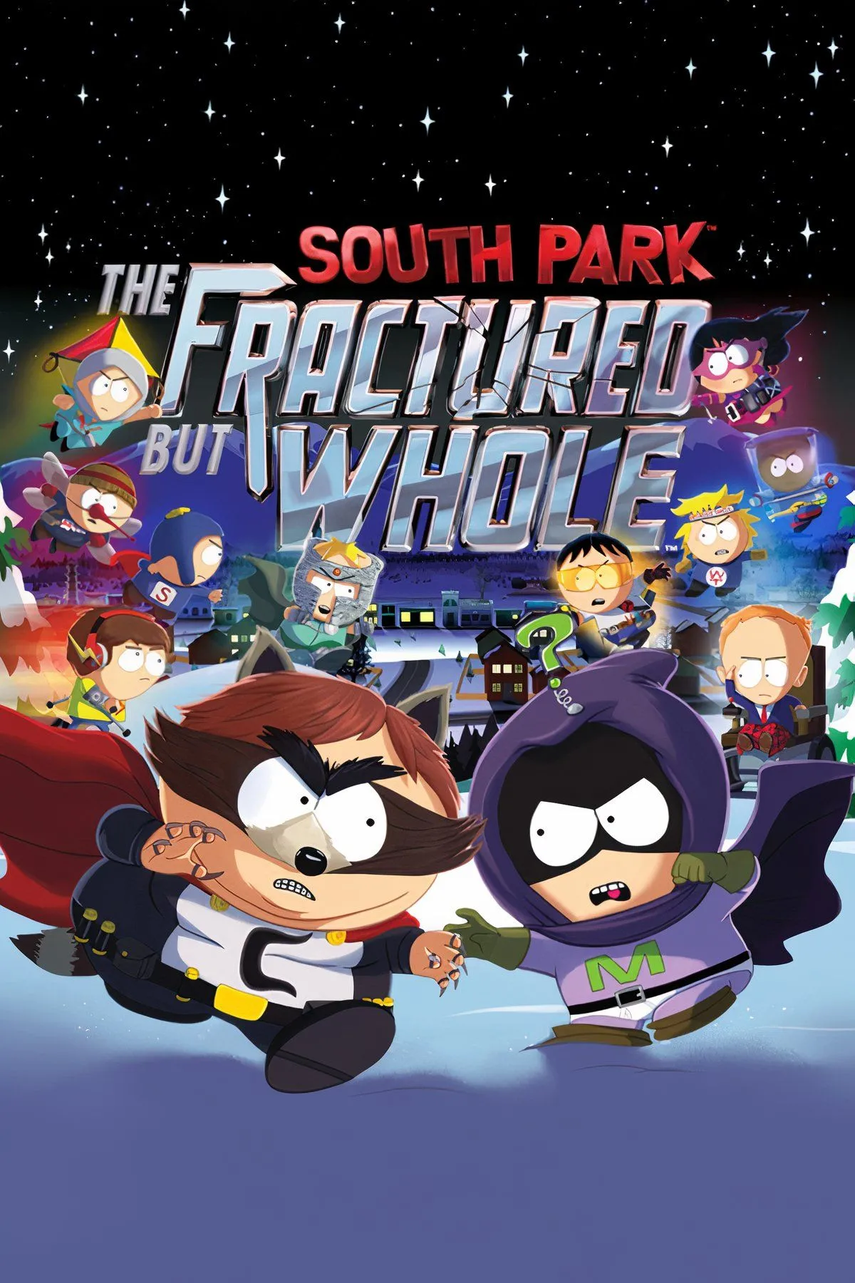 Các nhân vật South Park trong trang phục siêu anh hùng từ game The Fractured but Whole