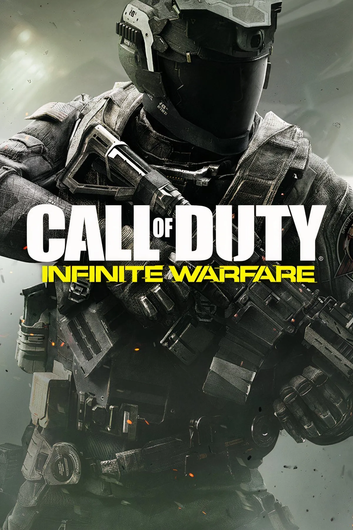 Cảnh game Call of Duty: Infinite Warfare với nhân vật chính đang chuẩn bị chiến đấu trên một tàu vũ trụ.