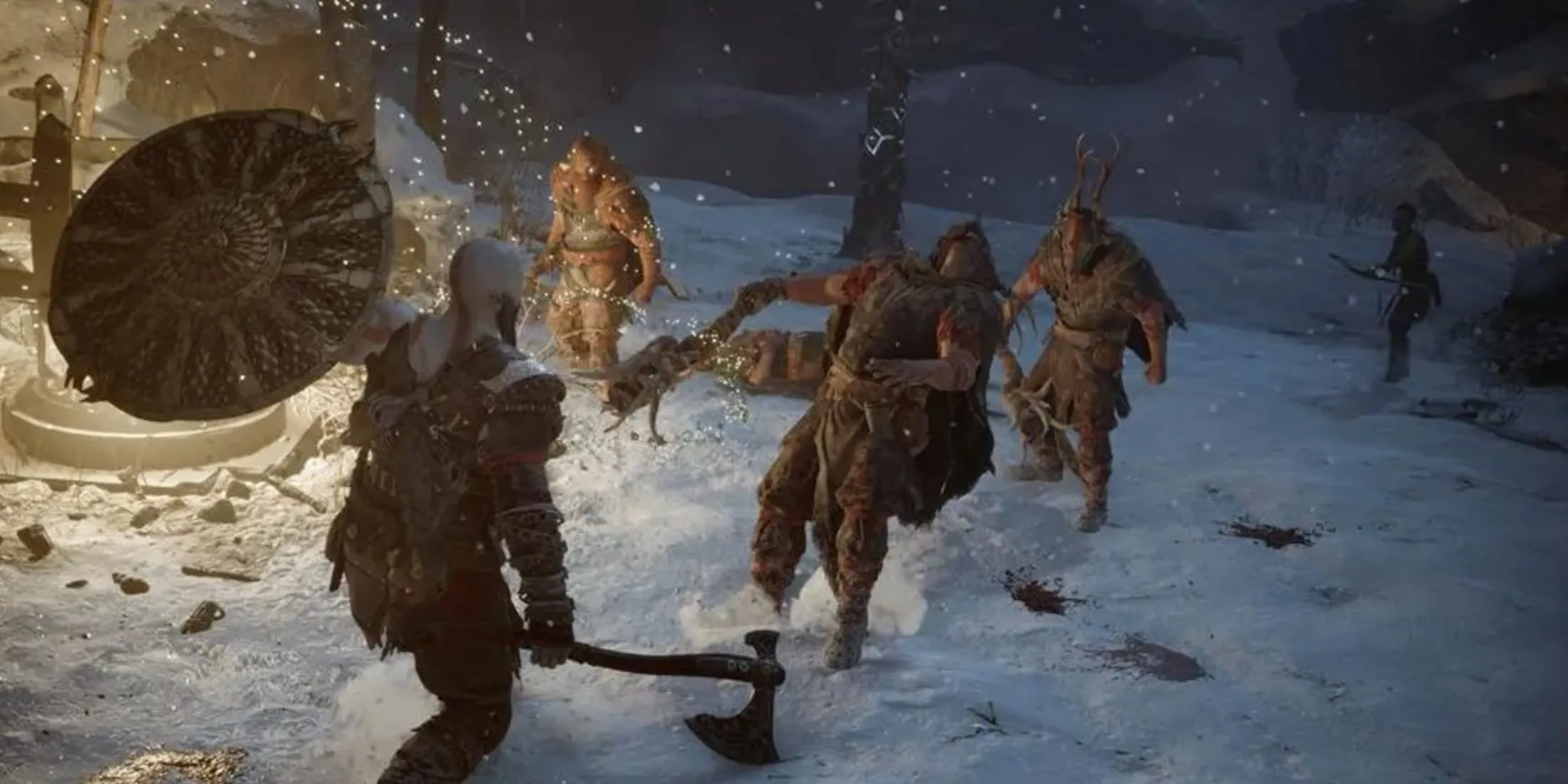 Cảnh gameplay God of War Ragnarok với đồ họa chi tiết