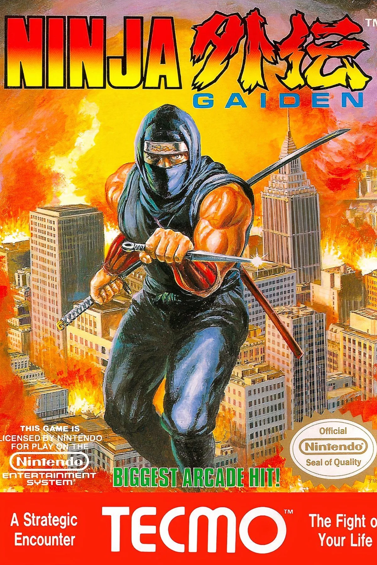 Cảnh hành động dồn dập trong game Ninja Gaiden với nhân vật chính Ryu Hayabusa