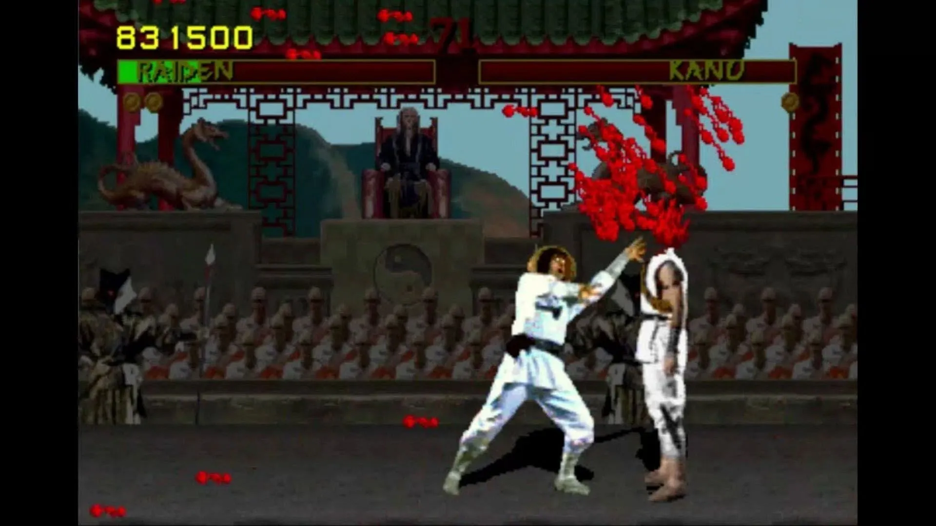 Cảnh tượng Fatality trong gameplay Mortal Kombat, ví dụ điển hình về game bạo lực gây tranh cãi những năm 90.