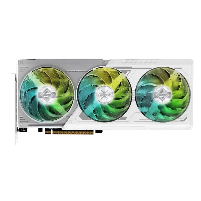 Card đồ họa ASRock Radeon RX 9070 XT Steel Legend, biểu tượng hiệu năng 4K mạnh mẽ.