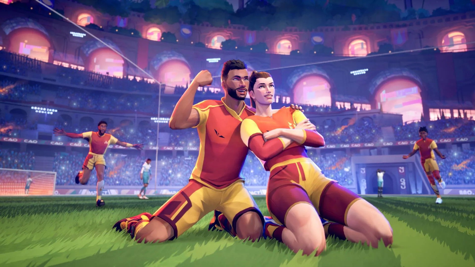 Cầu thủ Rematch thực hiện cú sút mạnh về phía khung thành
