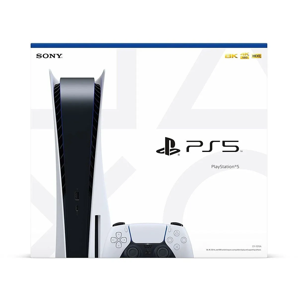 Chiếc hộp console PlayStation 5 với thiết kế quen thuộc, biểu tượng của sự khan hiếm và sức hút trong thị trường game hiện tại.