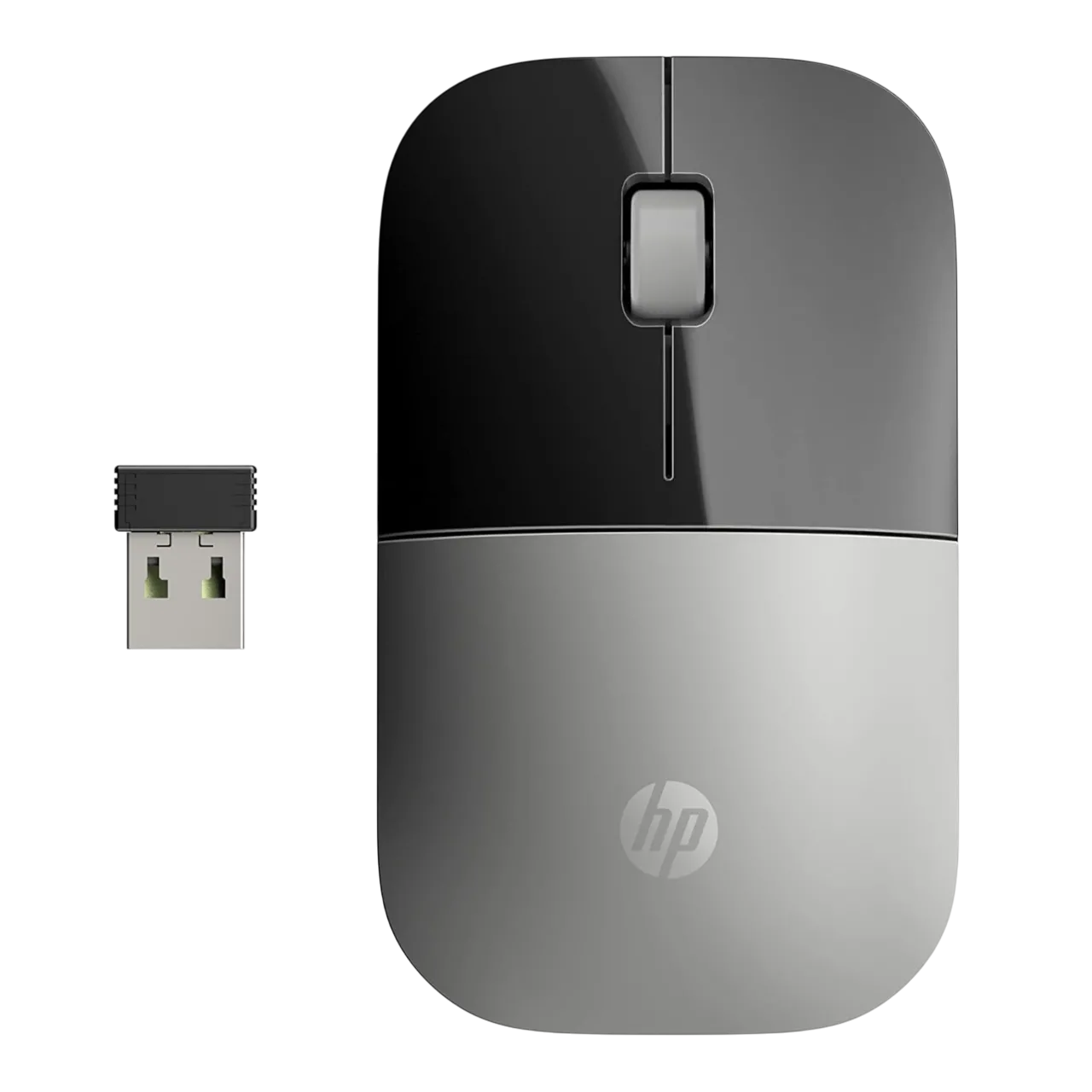Chuột không dây HP Z3700 G2 màu đen sang trọng, nổi bật trên nền trắng, thể hiện thiết kế mỏng và hiện đại.