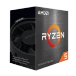 CPU AMD Ryzen 5 5500 nổi bật trên phông nền