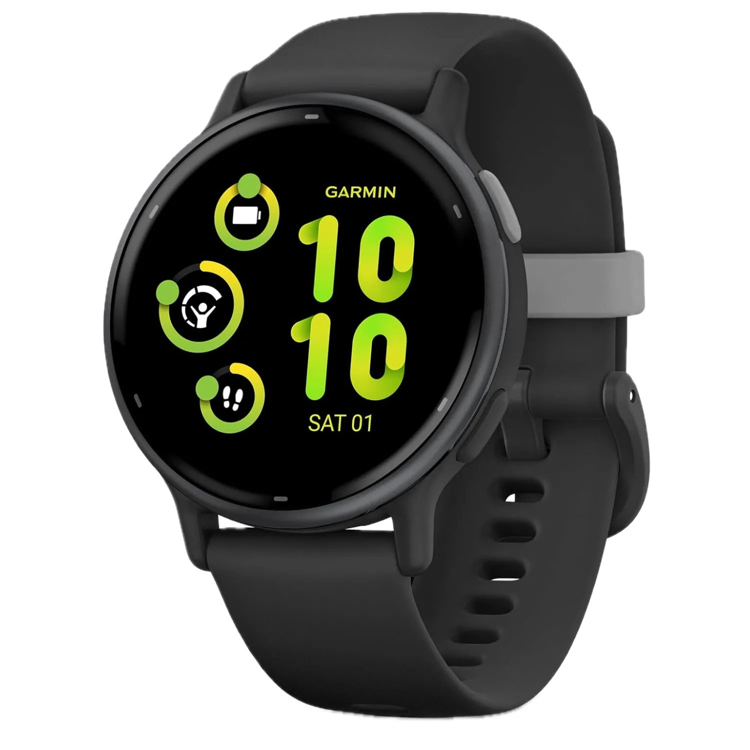 Đồng hồ thông minh Garmin Vivoactive 5 màu đen với màn hình hiển thị chính xác