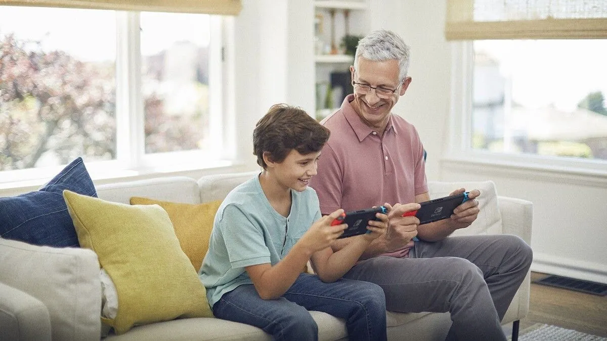 Gia đình chơi game trên Nintendo Switch
