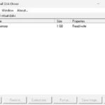 Giao diện chính của phần mềm ImDisk Virtual Disk Driver