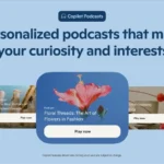 Giao diện Copilot minh họa tính năng tạo podcast AI