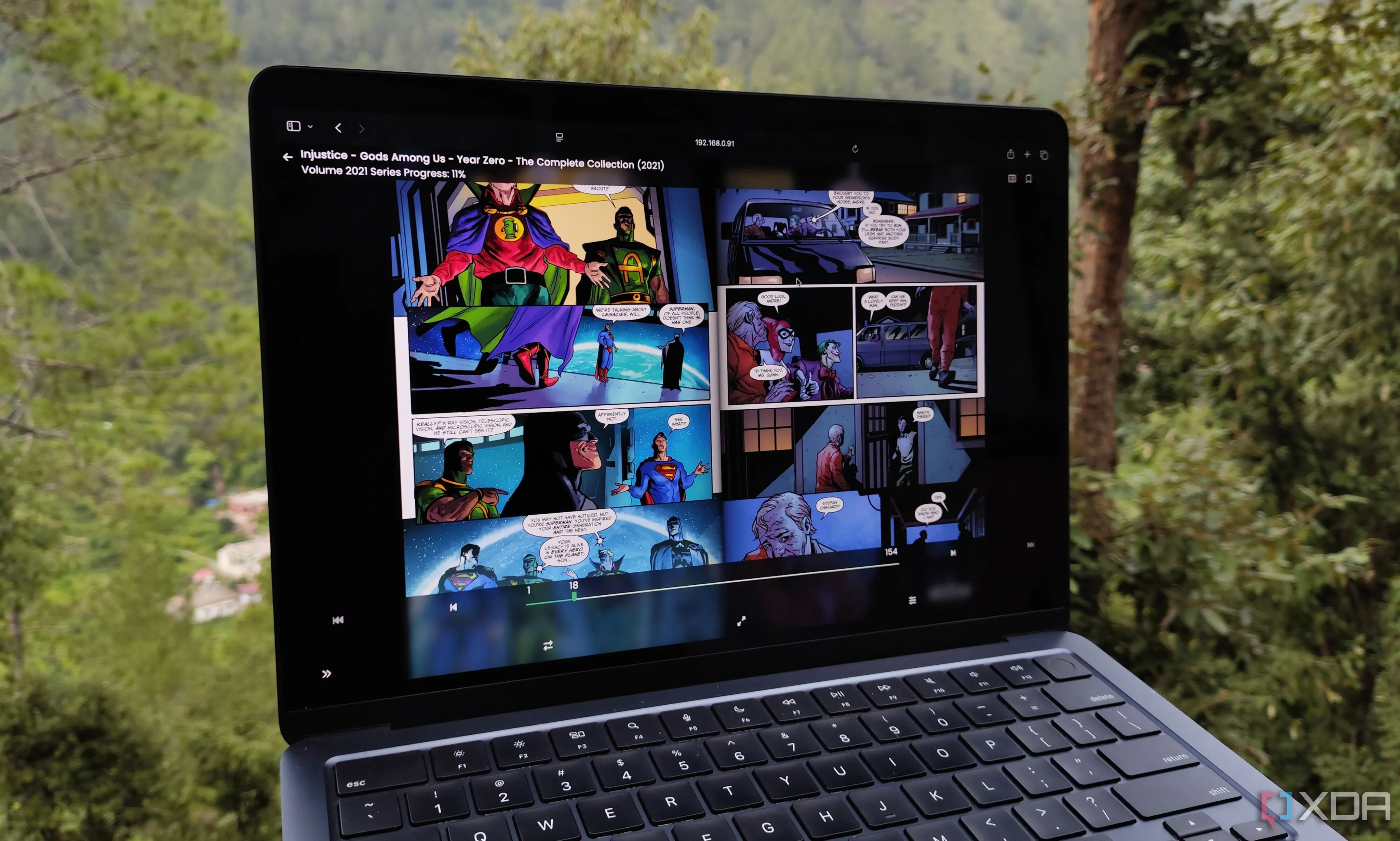 Giao diện đọc truyện tranh hai trang trên nền web của Kavita