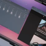 Giao diện Fedora 41 với trình duyệt Firefox và quản lý tệp Dolphin