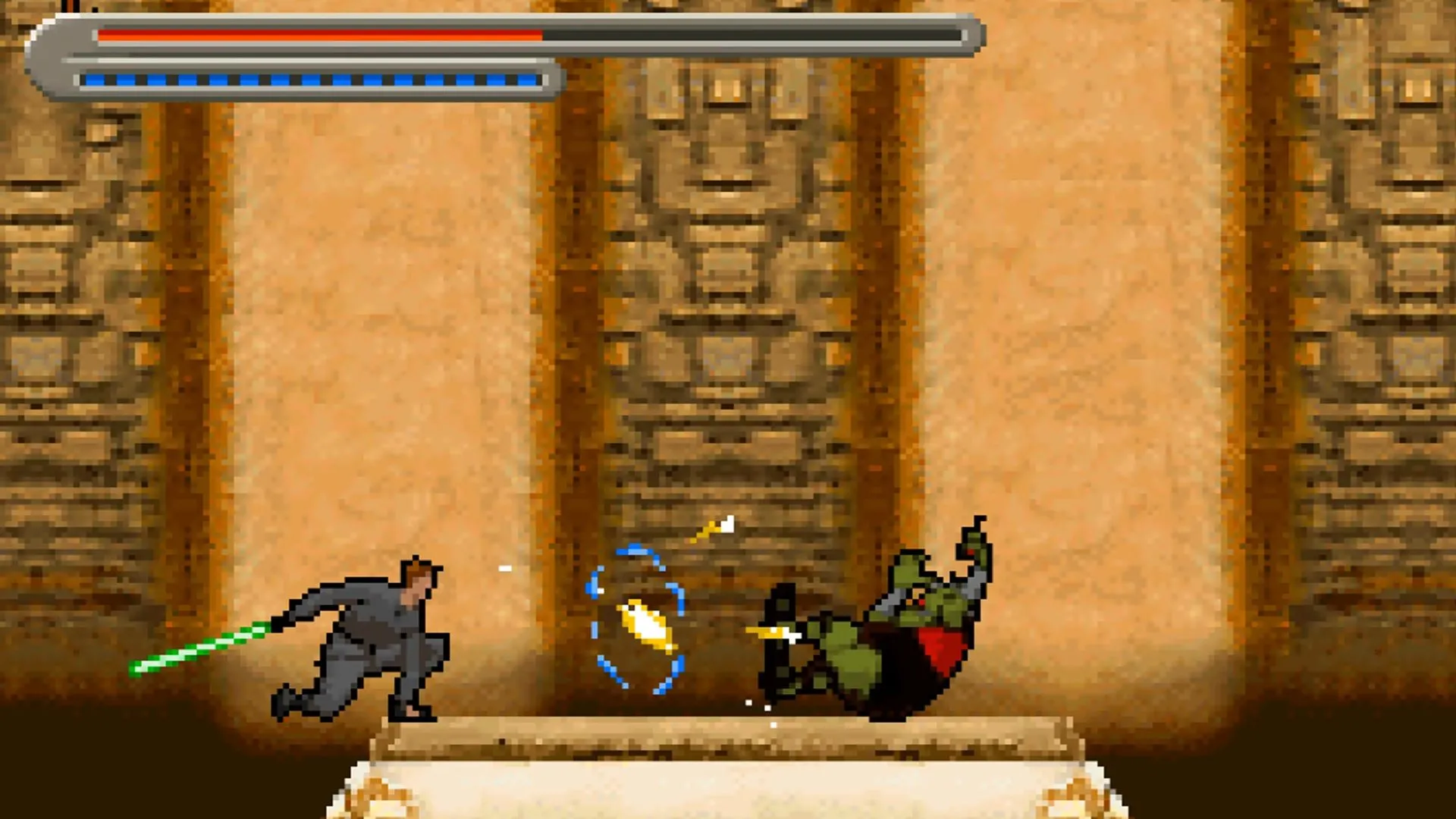 Giao diện game Star Wars Trilogy: Apprentice of the Force trên GBA