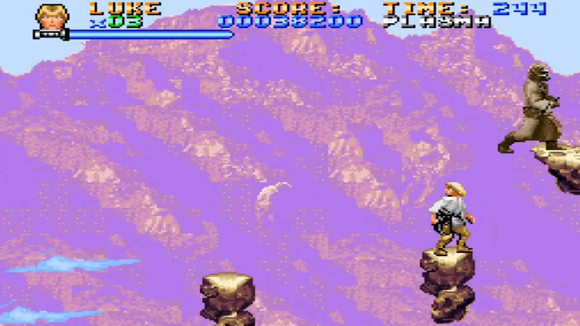 Giao diện game Super Star Wars trên SNES