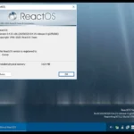 Giao diện hệ điều hành ReactOS 0.4.15 với các cửa sổ ứng dụng và menu Start
