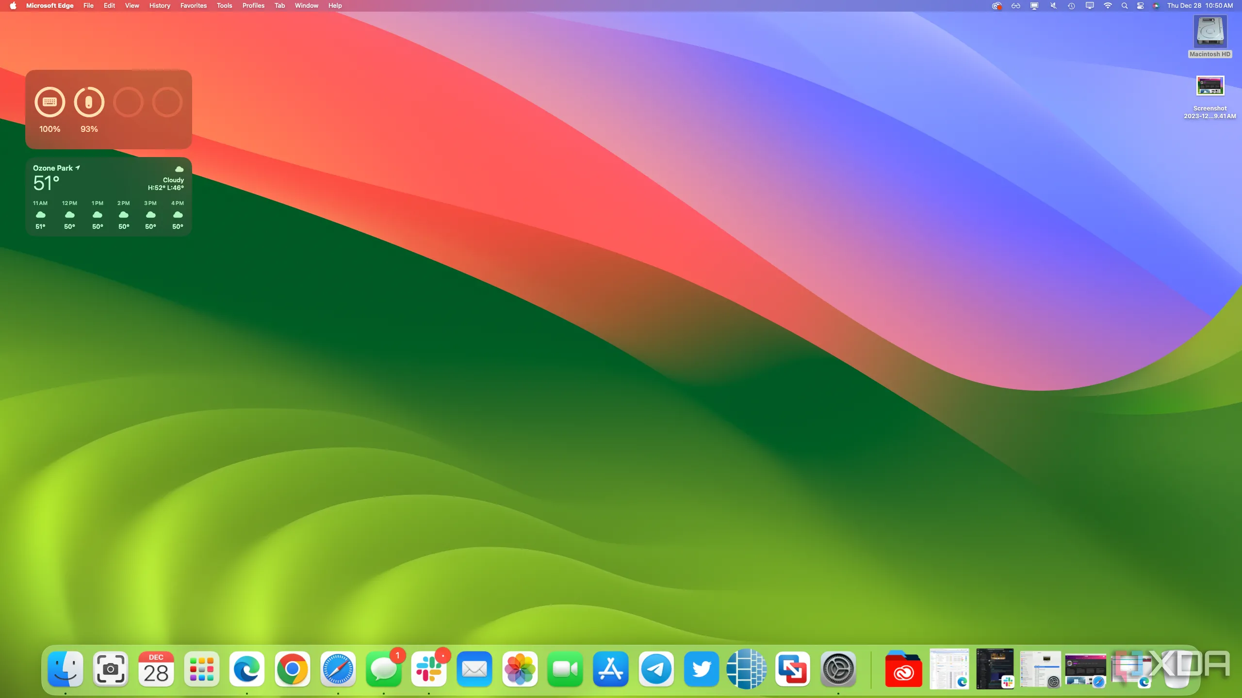 Giao diện macOS với Dock chứa nhiều biểu tượng ứng dụng được ghim và đang chạy
