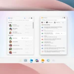 Giao diện mini apps People và File Search trên Windows 11 PC