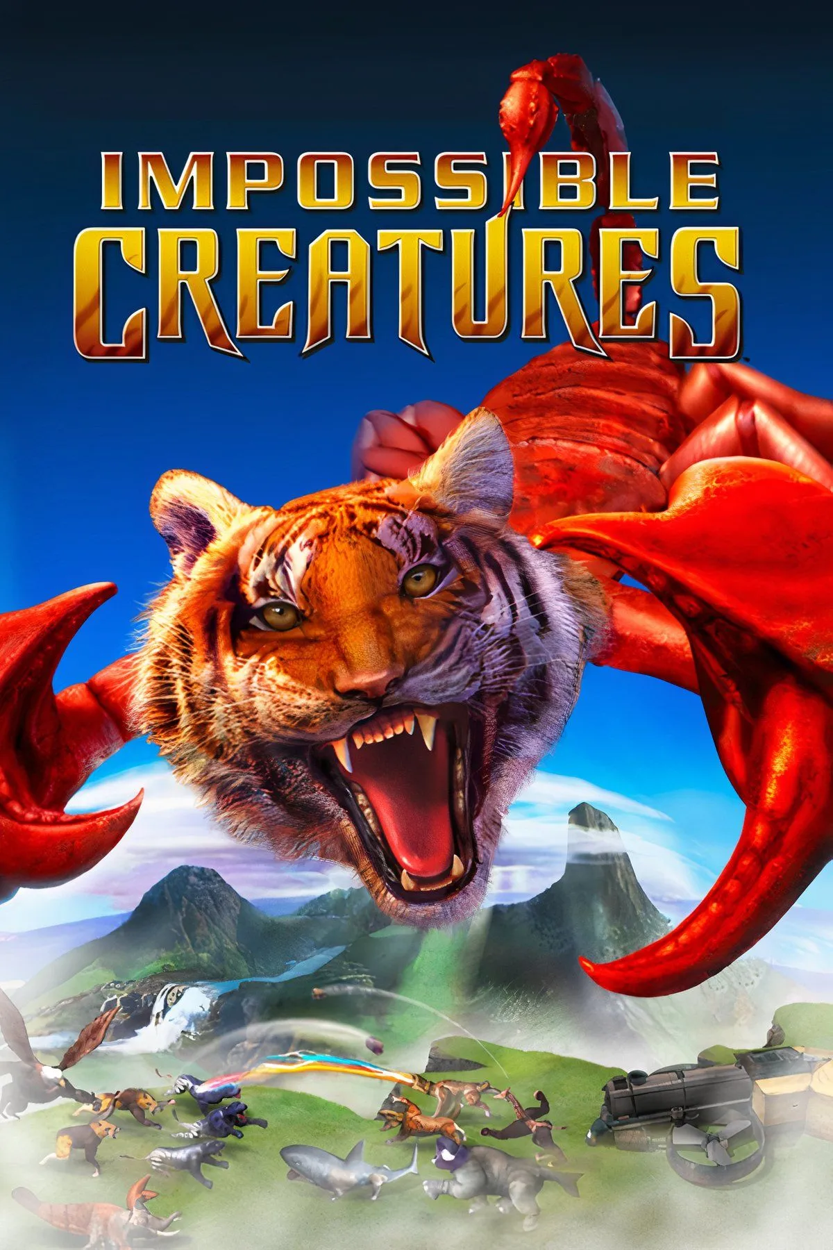 Giao diện tạo sinh vật và chiến đấu trong game Impossible Creatures