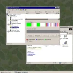 Giao diện tiện ích chống phân mảnh ổ đĩa Disk Defragmenter trên Windows 2000, minh họa khả năng nhận diện ổ cứng NVMe