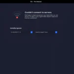 Giao diện ứng dụng EA báo lỗi không có kết nối internet khi cố gắng khởi động EA Sports FC 25.