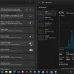 Giao diện Wintoys và Task Manager hiển thị song song trên Windows 11, minh họa mức tiêu thụ tài nguyên thấp của Wintoys.