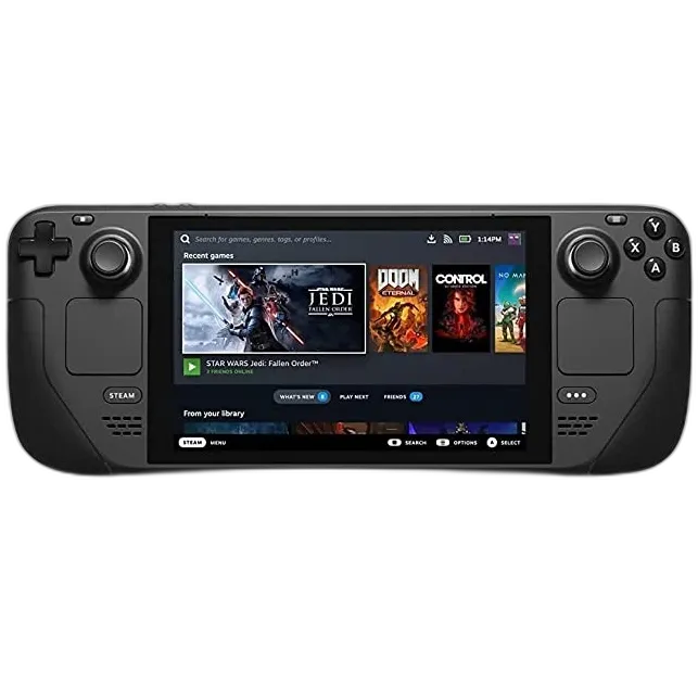 Góc nhìn từ trên xuống của Steam Deck với giao diện được tùy chỉnh