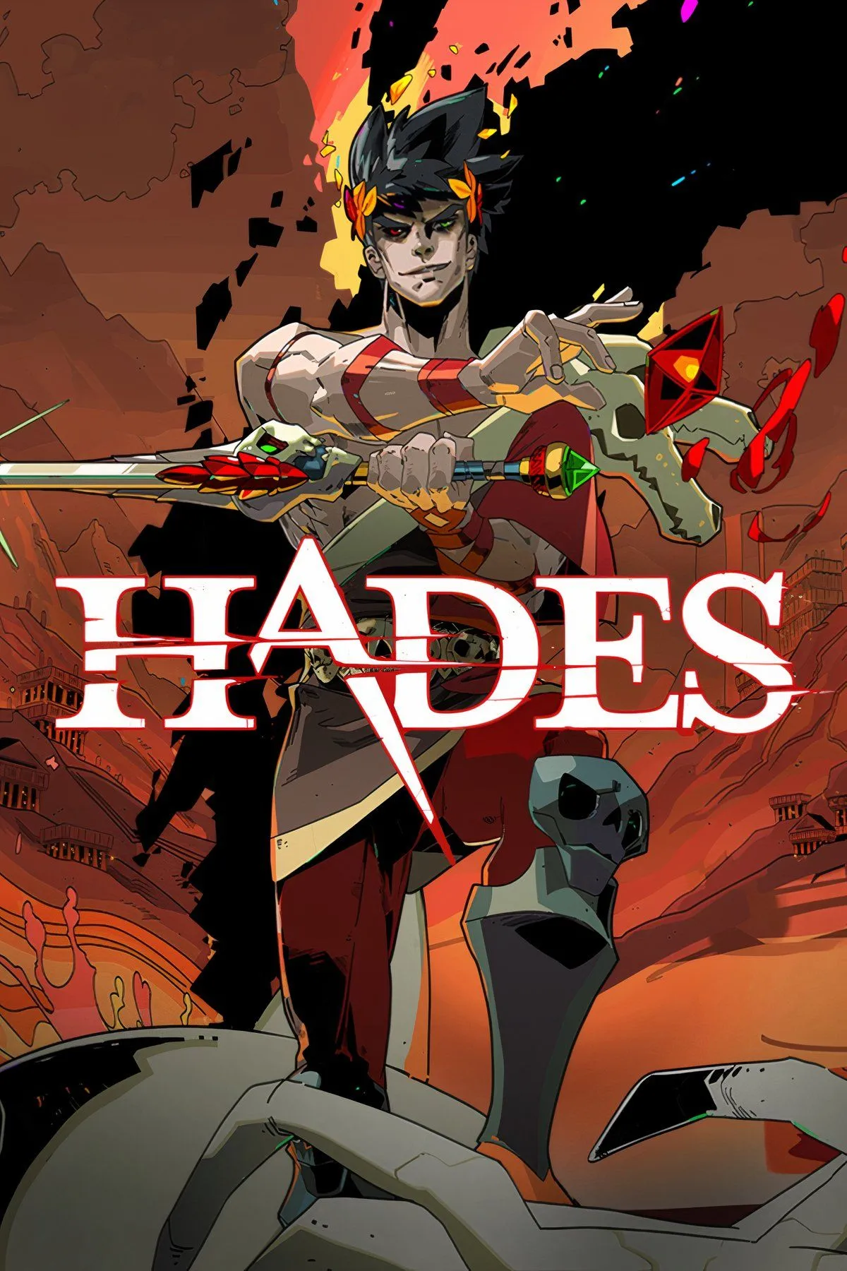 Hades, nhân vật chính Zagreus trong trận chiến với kẻ thù trong phong cách đồ họa nghệ thuật và ấn tượng