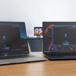 Hai laptop đang chạy Pairdrop song song trên màn hình