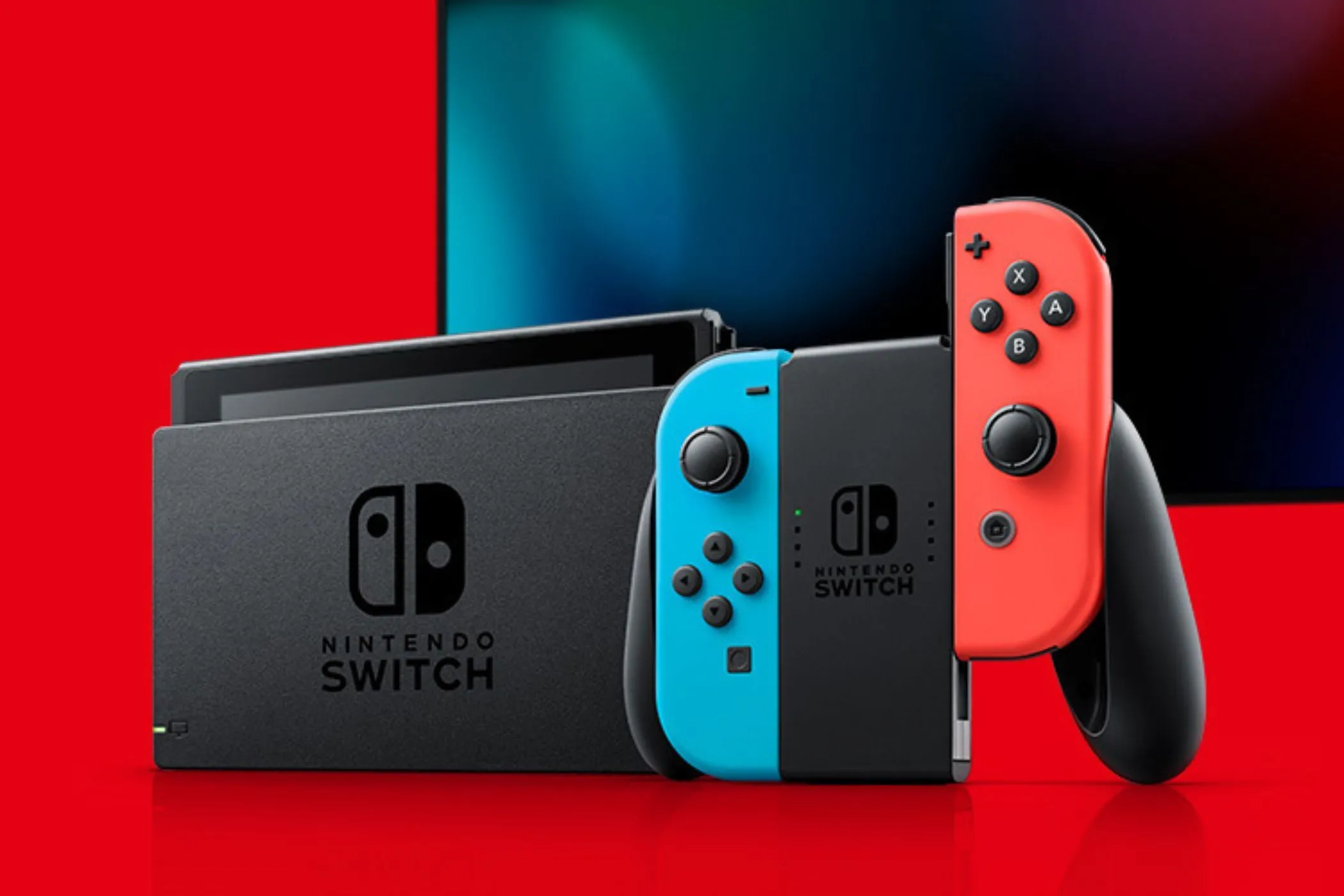Hệ máy Nintendo Switch hiển thị giao diện game trên màn hình TV, minh họa hệ thống theo dõi thời gian chơi hiện tại.