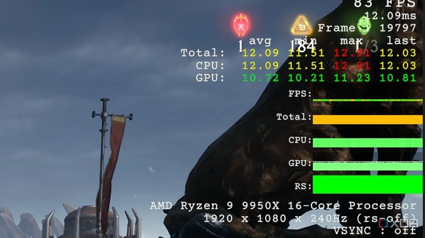 Hiệu năng bị nghẽn CPU trên hệ thống RTX 4060 khi chơi Doom The Dark Ages