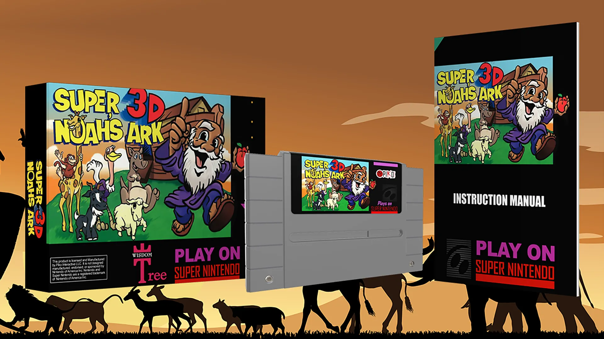 Hình ảnh bản tái phát hành của Super Noah's Ark 3D năm 2014 bởi Piko Interactive.
