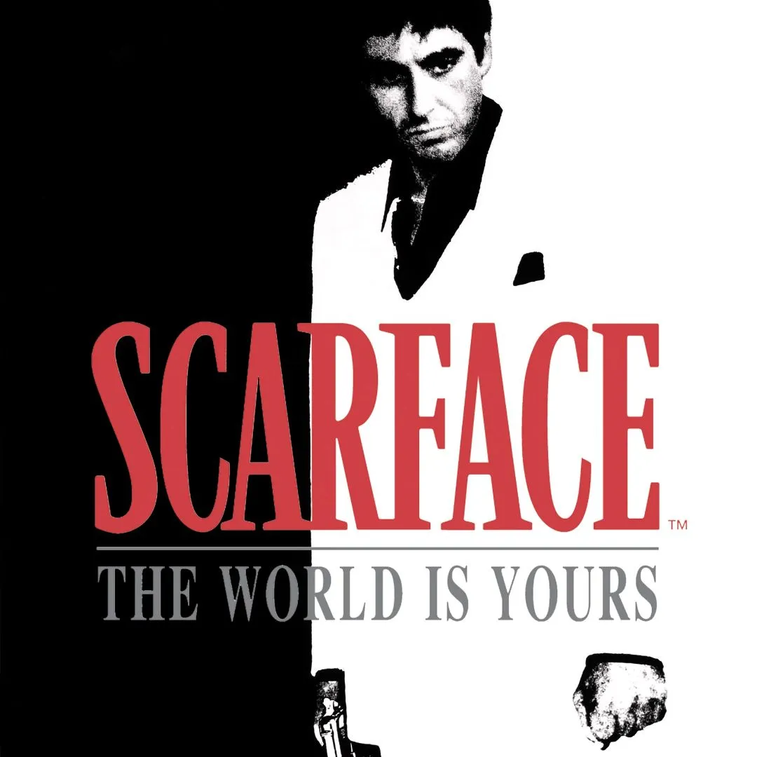 Hình ảnh bìa game Scarface: The World is Yours, trò chơi hành động thế giới mở dựa trên bộ phim kinh điển.