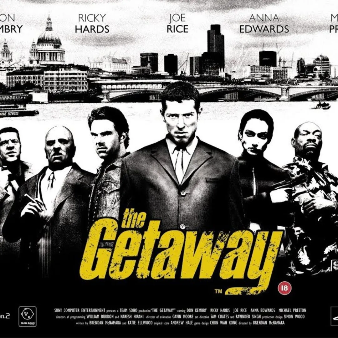 Hình ảnh bìa game The Getaway, tựa game thế giới mở lấy bối cảnh London với yếu tố hình sự.